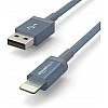 AmazonBasics Nylon Braided Lightning to USB Cable - MFi Certified Apple iPhone Charger, Dark Gray, 3-Ft AmazonBasics Nylon Braided Lightning to USB Cable - MFi Certified Apple iPhone Charger, Dark Gray, 3-Ft