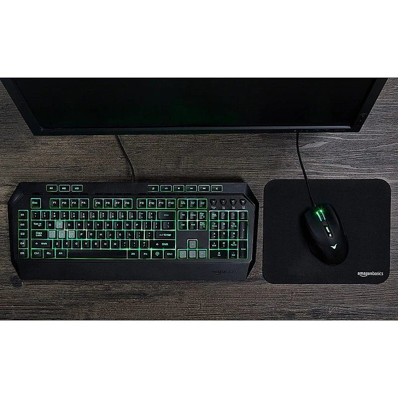 AmazonBasics USB AYH Gaming Mouse, Black-1-1-1 AmazonBasics USB AYH Gaming Mouse, Black-1-1-1