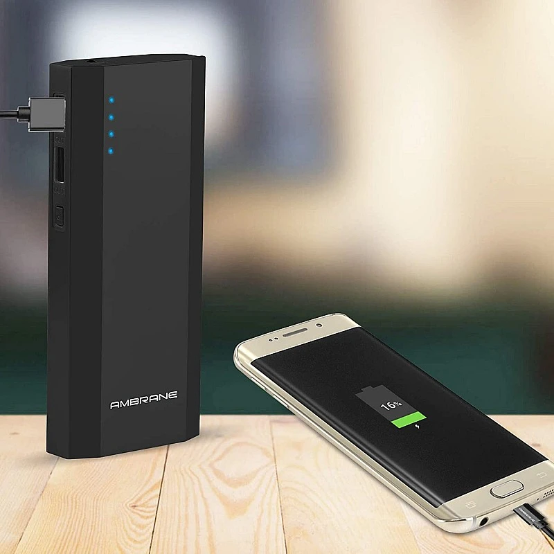 Ambrane 10000mAh Li-Ion Powerbank with Fast Charging-Compact Size P-1111 Black Ambrane 10000mAh Li-Ion Powerbank with Fast Charging-Compact Size P-1111 Black