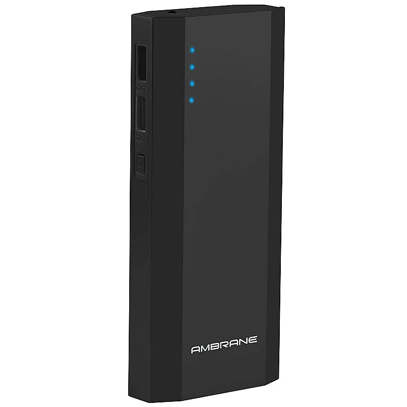 Ambrane 10000mAh Li-Ion Powerbank with Fast Charging-Compact Size P-1111 Black Ambrane 10000mAh Li-Ion Powerbank with Fast Charging-Compact Size P-1111 Black