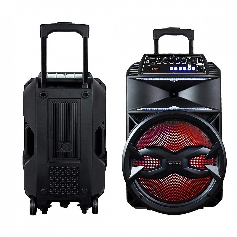 Ant Audio Rock 1000 Trolley Party Speaker with Karaoke with FM Radio, Micro SD Card, USB, Wired & Wireless Mic Subwoofer Ant Audio Rock 1000 Trolley Party Speaker with Karaoke with FM Radio, Micro SD Card, USB, Wired & Wireless Mic Subwoofer