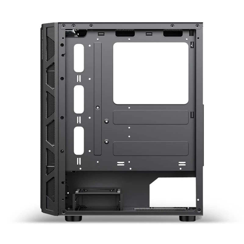 Ant Esports 510 AIR Mid Tower Gaming Cabinet Computer Case Supports E-ATX, ATX, Micro-ATX, Mini-ITX Motherboard Sliding Tempered Glass Side Panel, 3x120 mm ARGB Front 1x120 mm ARGB Rear Fans, Black Ant Esports 510 AIR Mid Tower Gaming Cabinet Computer Case Supports E-ATX, ATX, Micro-ATX, Mini-ITX Motherboard Sliding Tempered Glass Side Panel, 3x120 mm ARGB Front 1x120 mm ARGB Rear Fans, Black