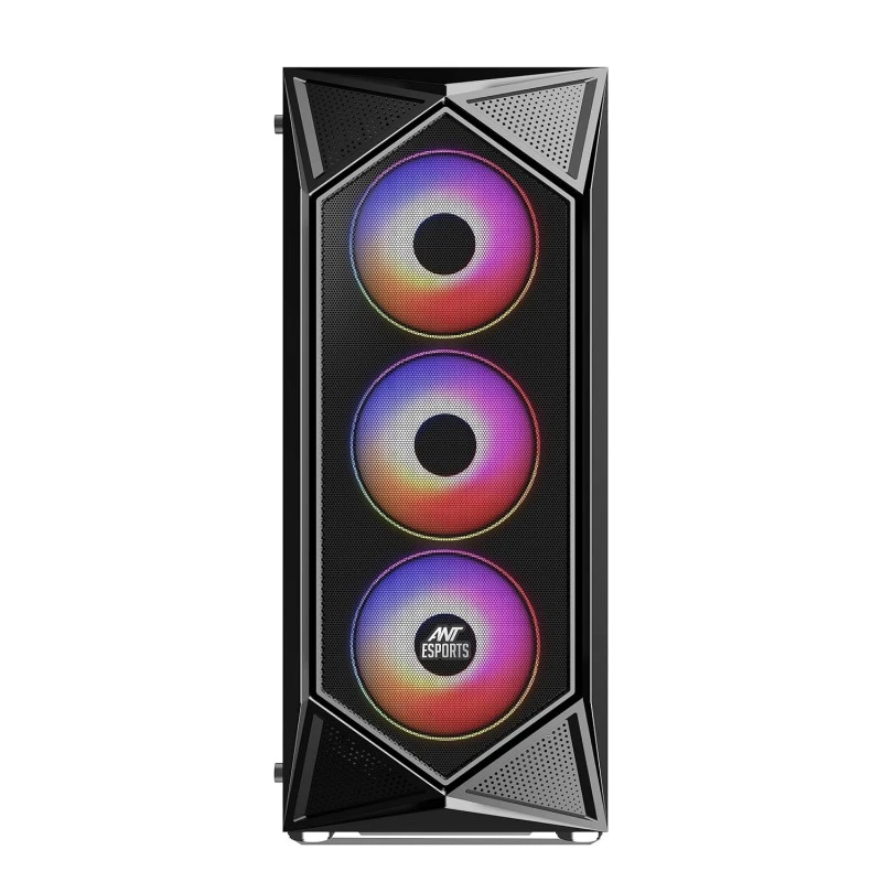 Ant Esports ICE-100 Mid-Tower Computer Case/Gaming Cabinet - Black | Supports ATX, Micro-ATX, Mini-ITX | Pre-Installed 2 x 140mm Front Fans and 1 x 140 mm Rear Fan Ant Esports ICE-100 Mid-Tower Computer Case/Gaming Cabinet - Black | Supports ATX, Micro-ATX, Mini-ITX | Pre-Installed 2 x 140mm Front Fans and 1 x 140 mm Rear Fan