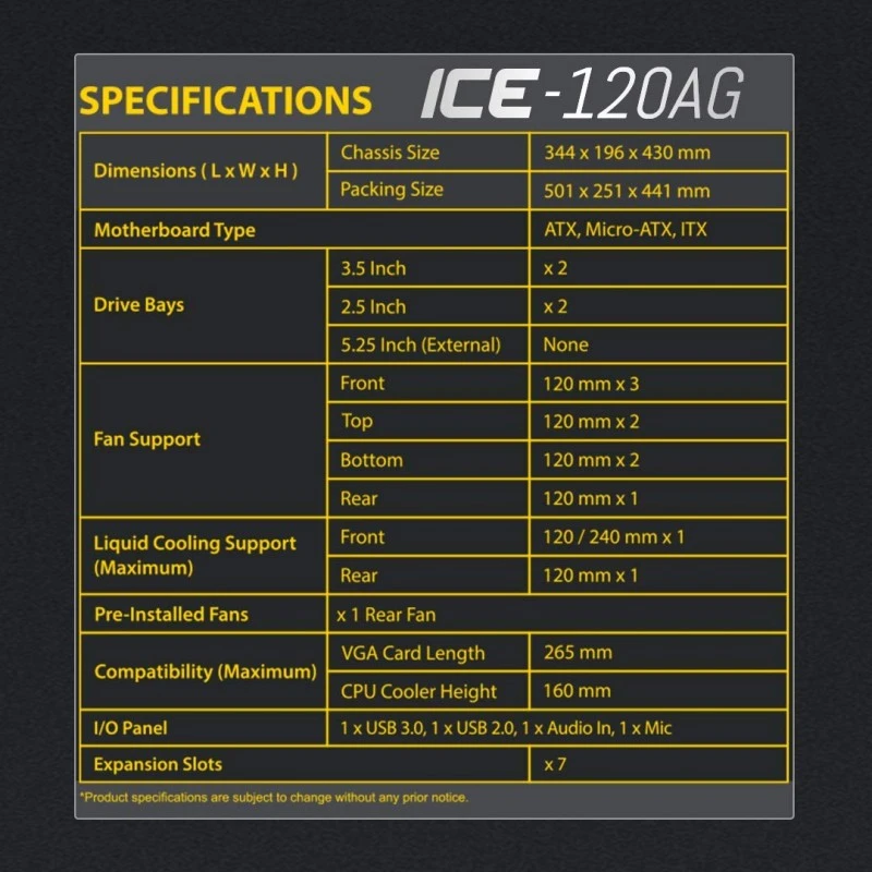 Ant Esports ICE-100 Mid-Tower Computer Case/Gaming Cabinet - Black | Supports ATX, Micro-ATX, Mini-ITX | Pre-Installed 2 x 140mm Front Fans and 1 x 140 mm Rear Fan Ant Esports ICE-100 Mid-Tower Computer Case/Gaming Cabinet - Black | Supports ATX, Micro-ATX, Mini-ITX | Pre-Installed 2 x 140mm Front Fans and 1 x 140 mm Rear Fan
