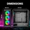 Ant Esports ICE-100 Mid-Tower Computer Case/Gaming Cabinet - Black | Supports ATX, Micro-ATX, Mini-ITX | Pre-Installed 2 x 140mm Front Fans and 1 x 140 mm Rear Fan Ant Esports ICE-100 Mid-Tower Computer Case/Gaming Cabinet - Black | Supports ATX, Micro-ATX, Mini-ITX | Pre-Installed 2 x 140mm Front Fans and 1 x 140 mm Rear Fan