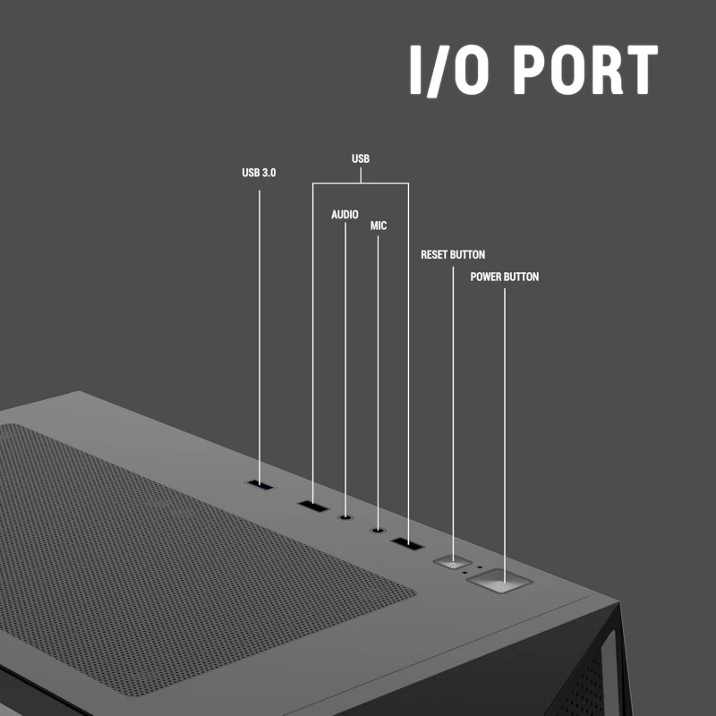Ant Esports ICE-100 Mid-Tower Computer Case/Gaming Cabinet - Black | Supports ATX, Micro-ATX, Mini-ITX | Pre-Installed 2 x 140mm Front Fans and 1 x 140 mm Rear Fan Ant Esports ICE-100 Mid-Tower Computer Case/Gaming Cabinet - Black | Supports ATX, Micro-ATX, Mini-ITX | Pre-Installed 2 x 140mm Front Fans and 1 x 140 mm Rear Fan