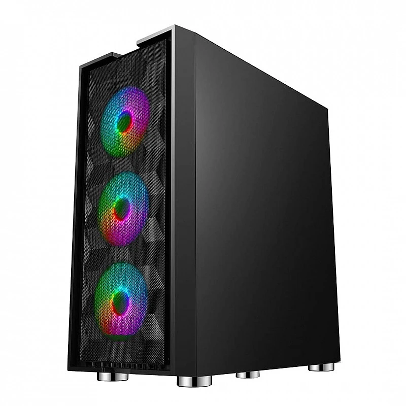 Ant Esports ICE-521MT Mid Tower Computer Case I Gaming Cabinet I Supports ATX MB with Transparent Tempered Glass Side Panel- Black Ant Esports ICE-521MT Mid Tower Computer Case I Gaming Cabinet I Supports ATX MB with Transparent Tempered Glass Side Panel- Black