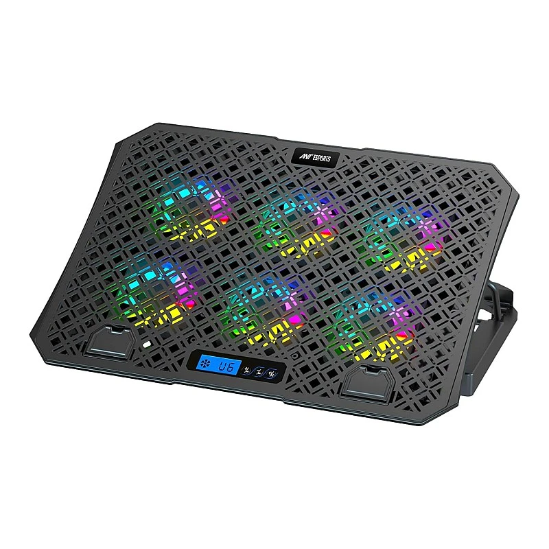 Ant Esports NC210 Gaming Notebook Cooler with 6 Cooling Fans for 10" - 15.6" Laptops, RGB Lights, 2 USB Ports Ant Esports NC210 Gaming Notebook Cooler with 6 Cooling Fans for 10" - 15.6" Laptops, RGB Lights, 2 USB Ports