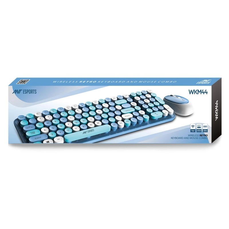 Ant Esports WKM44 Keyboard and Mouse Combo, Colourful Wireless Keyboard with Round Keycaps,2.4GHz Dropout-Free Connection, Long Battery Life, Cute Wireless Mouse for PC/Laptop/Computer- Candy Brown Ant Esports WKM44 Keyboard and Mouse Combo, Colourful Wireless Keyboard with Round Keycaps,2.4GHz Dropout-Free Connection, Long Battery Life, Cute Wireless Mouse for PC/Laptop/Computer- Candy Brown
