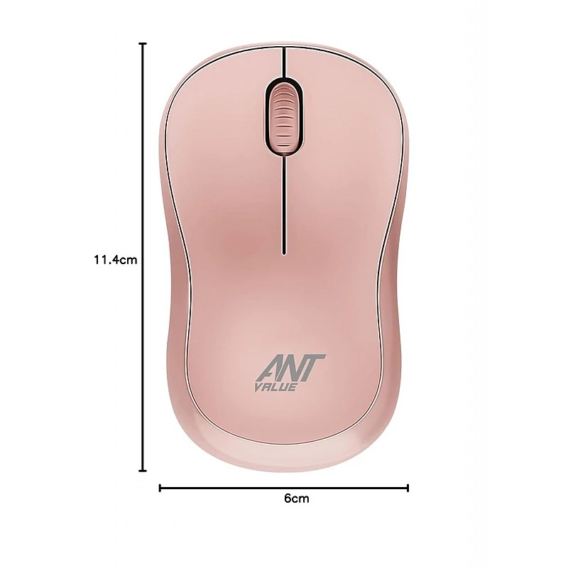 Ant Value FKAPU03 1000 DPI Wireless Mouse - Rose Gold Ant Value FKAPU03 1000 DPI Wireless Mouse - Rose Gold
