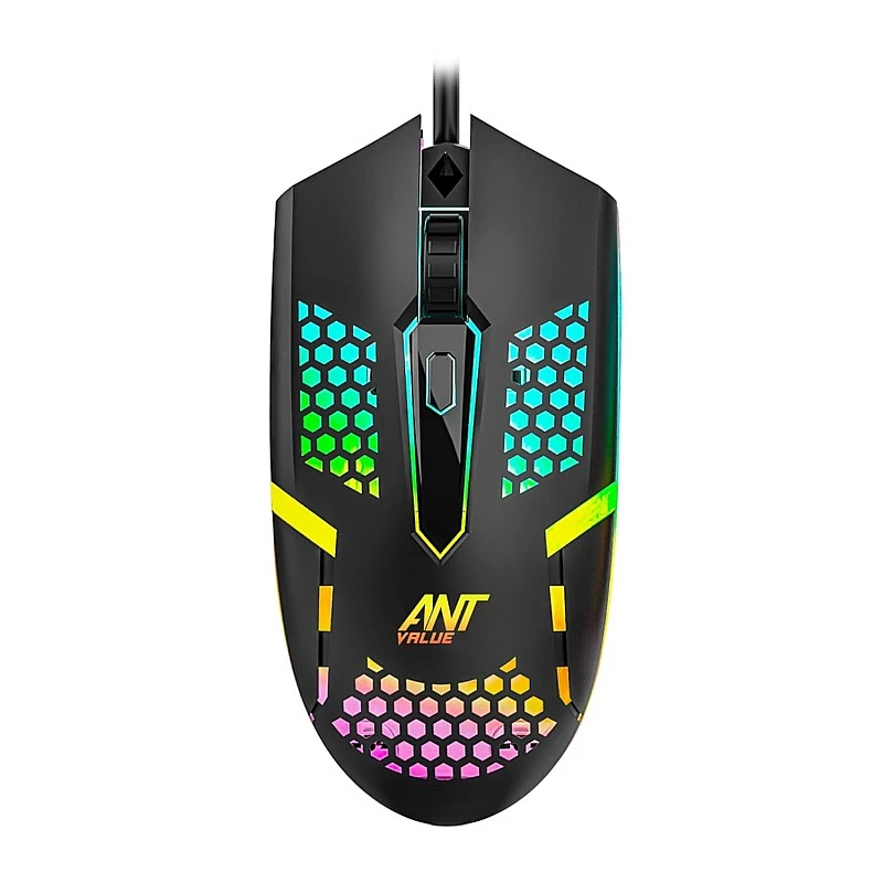Ant Value GM1103 Gaming Mouse, USB Optical Computer Mice with RGB Backlit, 4 Adjustable DPI Up to 3600, Ergonomic Gamer Laptop PC Mouse for Windows 7/8/10/XP Vista Linux -Black Ant Value GM1103 Gaming Mouse, USB Optical Computer Mice with RGB Backlit, 4 Adjustable DPI Up to 3600, Ergonomic Gamer Laptop PC Mouse for Windows 7/8/10/XP Vista Linux -Black