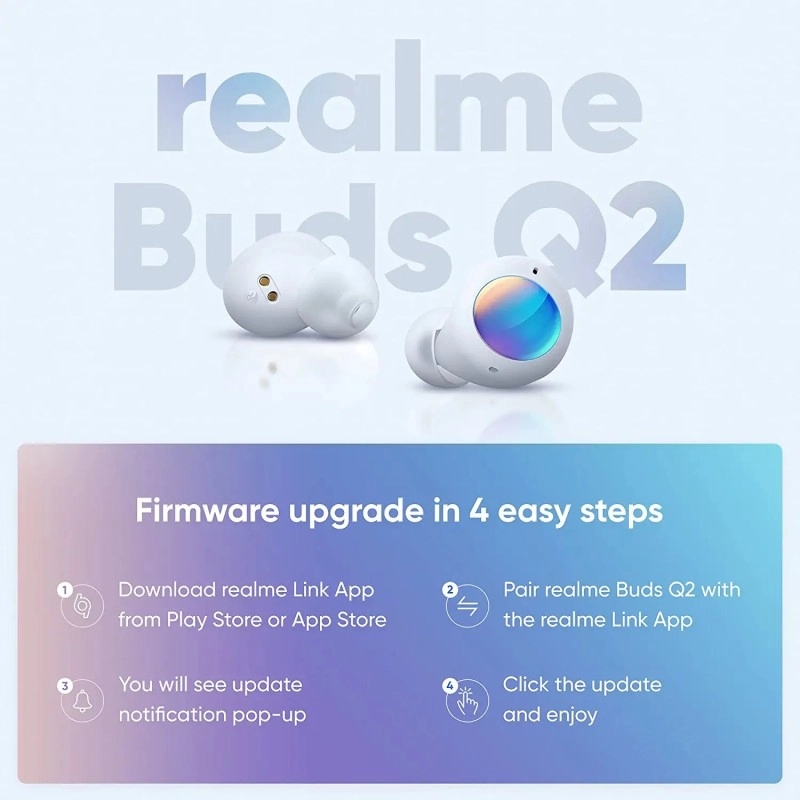 realme Buds Q2 Active Noise Cancellation ANC in-Ear TWS Earphones (White) realme Buds Q2 Active Noise Cancellation ANC in-Ear TWS Earphones (White)