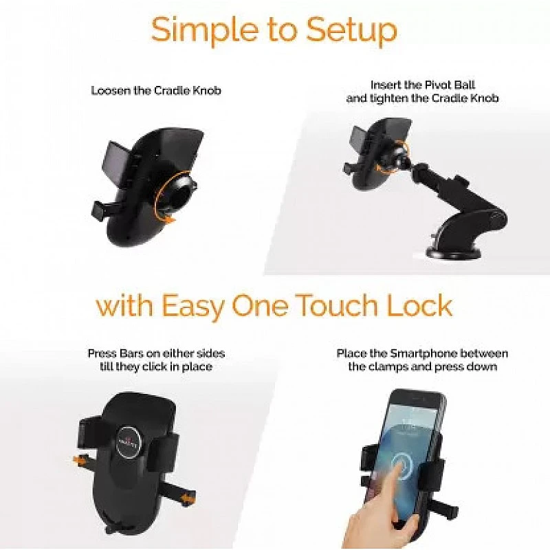 Amkette Car Mobile Holder for Clip Black Amkette Car Mobile Holder for Clip Black