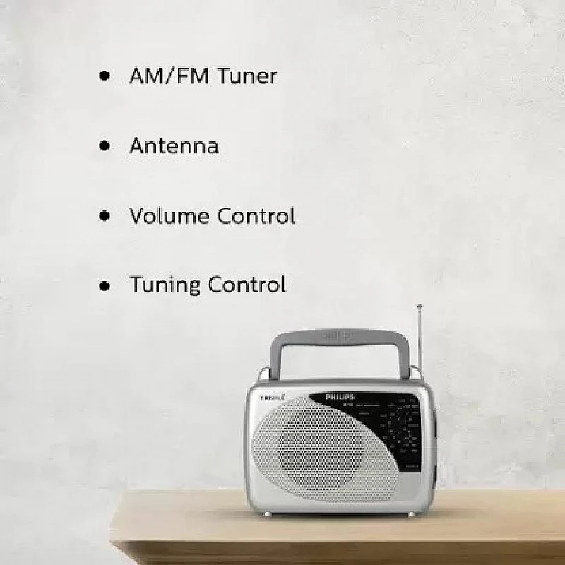 Philips Radio RL118/94 with MW/SW/FM Bands, 200mW RMS sound output, Built in rechargeable battery Philips Radio RL118/94 with MW/SW/FM Bands, 200mW RMS sound output, Built in rechargeable battery