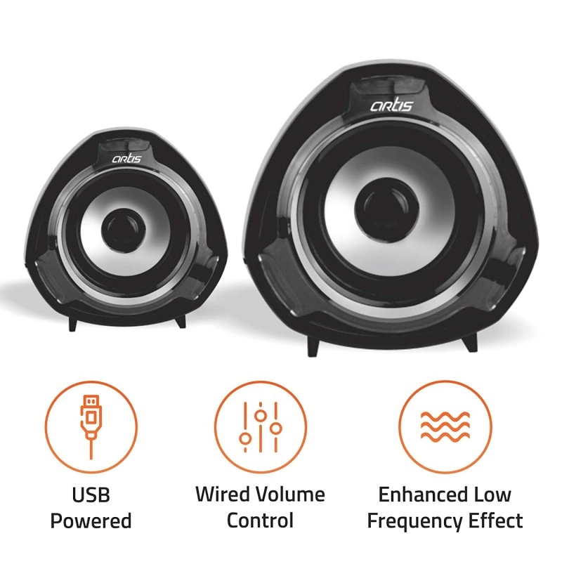 Artis S9 2.0 USB Multimedia Speakers (Black)(6W RMS Output) Artis S9 2.0 USB Multimedia Speakers (Black)(6W RMS Output)