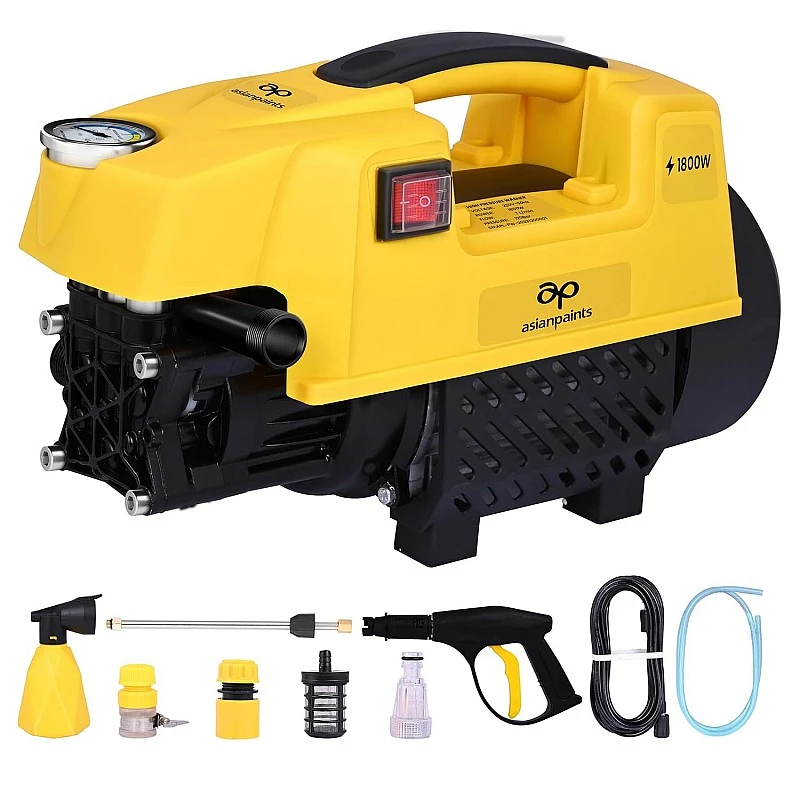 Asian Paints TruCare High Pressure Washer 1500W, 110 Bar | 6.5L/min Flow | 8m Hose | Portable, for Home & Vehicle Cleaning Asian Paints TruCare High Pressure Washer 1500W, 110 Bar | 6.5L/min Flow | 8m Hose | Portable, for Home & Vehicle Cleaning