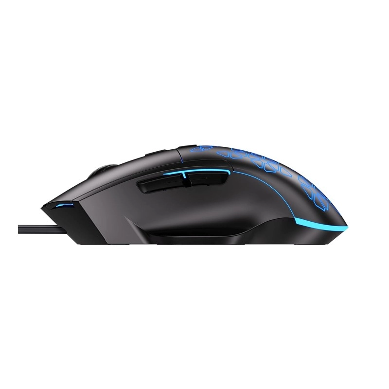 Aula F812 Wired Gaming Mouse, Macro - Hexagonal Computer Mice with RGB Backlit |7 Customized Marco Keys with Light Effect, Adjustable 4800 DPI Optical Sensor (Black) Aula F812 Wired Gaming Mouse, Macro - Hexagonal Computer Mice with RGB Backlit |7 Customized Marco Keys with Light Effect, Adjustable 4800 DPI Optical Sensor (Black)