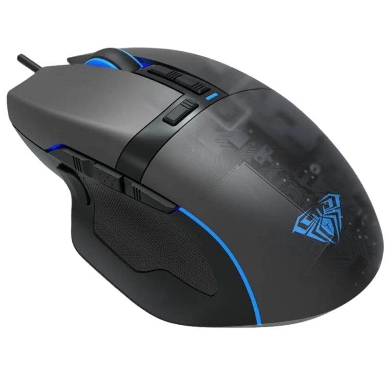 Aula F812 Wired Gaming Mouse, Macro - Hexagonal Computer Mice with RGB Backlit |7 Customized Marco Keys with Light Effect, Adjustable 4800 DPI Optical Sensor (Black) Aula F812 Wired Gaming Mouse, Macro - Hexagonal Computer Mice with RGB Backlit |7 Customized Marco Keys with Light Effect, Adjustable 4800 DPI Optical Sensor (Black)
