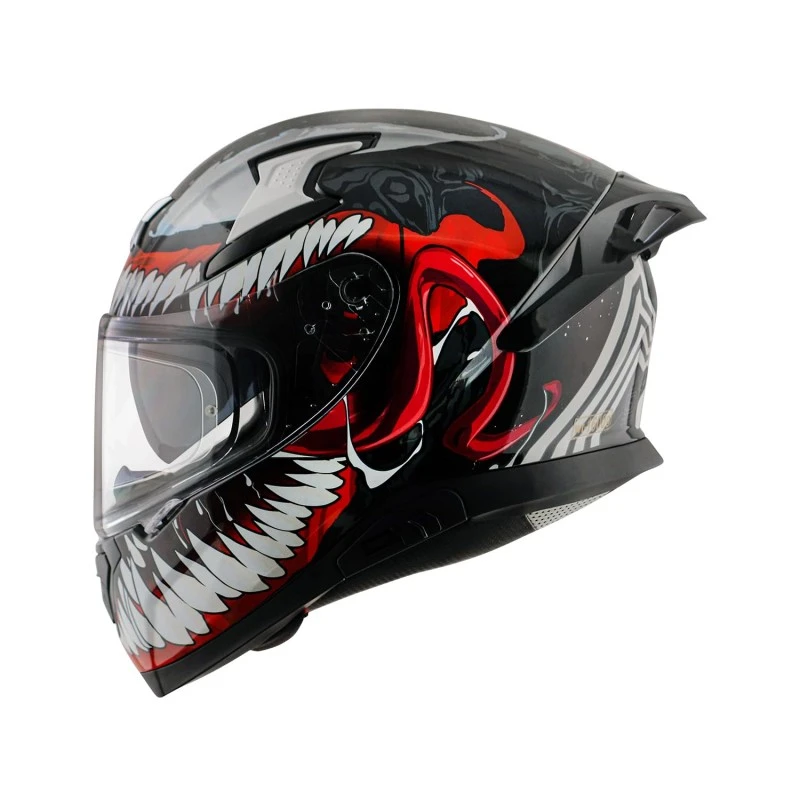 Axor Apex Marvel Venom ISI ECE and DOT Certified Motorbike Helmet Dull Black Red -XL Axor Apex Marvel Venom ISI ECE and DOT Certified Motorbike Helmet Dull Black Red -XL