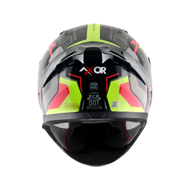 Axor Apex Roadtrip ISI DOT & ECE Certified Full Face Dual Visor Helmet for Men and Women with Outer Clear Visor and Inner Smoke Sun Visor ( Black Grey Helmet, Size: L) Axor Apex Roadtrip ISI DOT & ECE Certified Full Face Dual Visor Helmet for Men and Women with Outer Clear Visor and Inner Smoke Sun Visor ( Black Grey Helmet, Size: L)