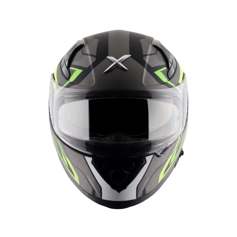 Axor Apex Roadtrip ISI DOT & ECE Certified Full Face Dual Visor Helmet for Men and Women with Outer Clear Visor and Inner Smoke Sun Visor ( Black Grey Helmet, Size: L) Axor Apex Roadtrip ISI DOT & ECE Certified Full Face Dual Visor Helmet for Men and Women with Outer Clear Visor and Inner Smoke Sun Visor ( Black Grey Helmet, Size: L)