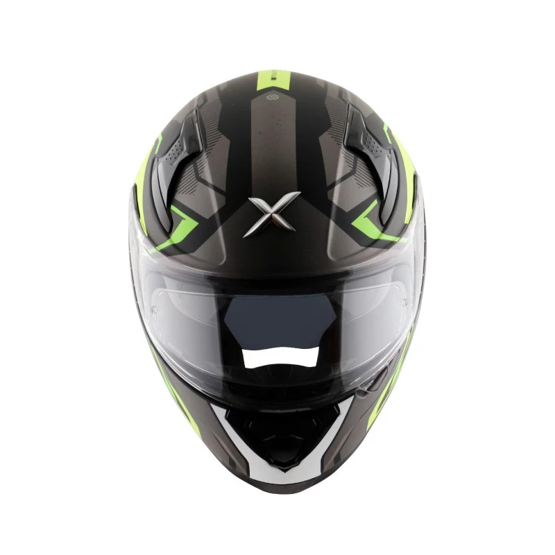 Axor Apex Roadtrip ISI DOT & ECE Certified Full Face Dual Visor Helmet for Men and Women with Outer Clear Visor and Inner Smoke Sun Visor ( Black Grey Helmet, Size: L) Axor Apex Roadtrip ISI DOT & ECE Certified Full Face Dual Visor Helmet for Men and Women with Outer Clear Visor and Inner Smoke Sun Visor ( Black Grey Helmet, Size: L)