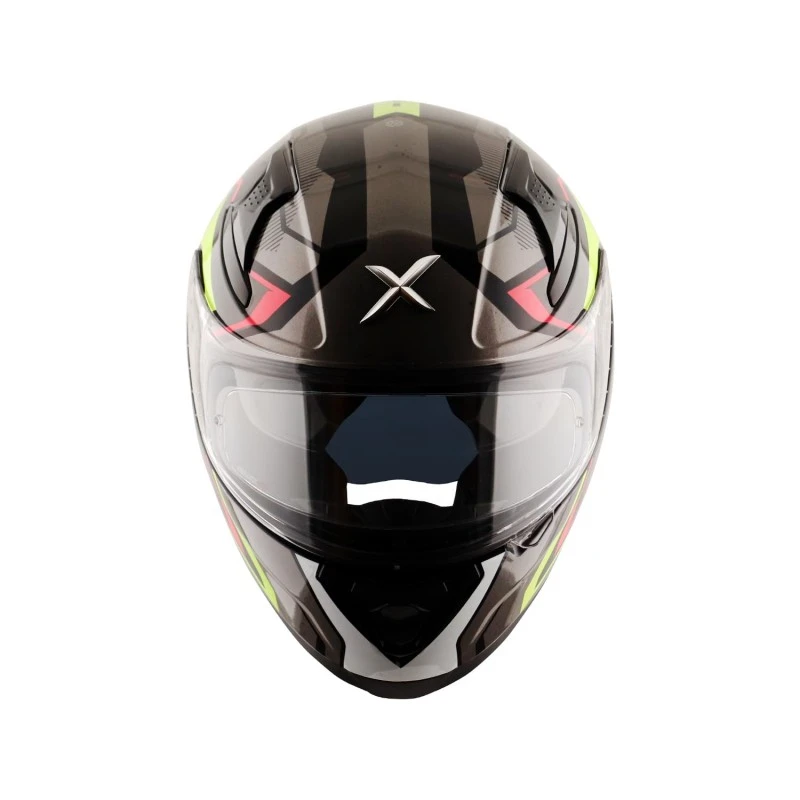 Axor Apex Roadtrip ISI DOT & ECE Certified Full Face Dual Visor Helmet for Men and Women with Outer Clear Visor and Inner Smoke Sun Visor ( Black Grey Helmet, Size: L) Axor Apex Roadtrip ISI DOT & ECE Certified Full Face Dual Visor Helmet for Men and Women with Outer Clear Visor and Inner Smoke Sun Visor ( Black Grey Helmet, Size: L)