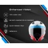 Axor Hunter Turbo ISI ECE and DOT Certified Gloss Finish Full Face Helmet for Men with Pinlock Fitted Clear Visor-White Red-XL Axor Hunter Turbo ISI ECE and DOT Certified Gloss Finish Full Face Helmet for Men with Pinlock Fitted Clear Visor-White Red-XL