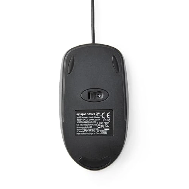 AmazonBasics 3-Button USB Wired Mouse (Black) - 1.5 M Cable AmazonBasics 3-Button USB Wired Mouse (Black) - 1.5 M Cable