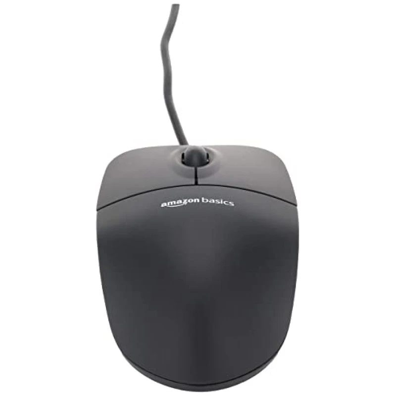 AmazonBasics 3-Button USB Wired Mouse (Black) - 1.5 M Cable AmazonBasics 3-Button USB Wired Mouse (Black) - 1.5 M Cable