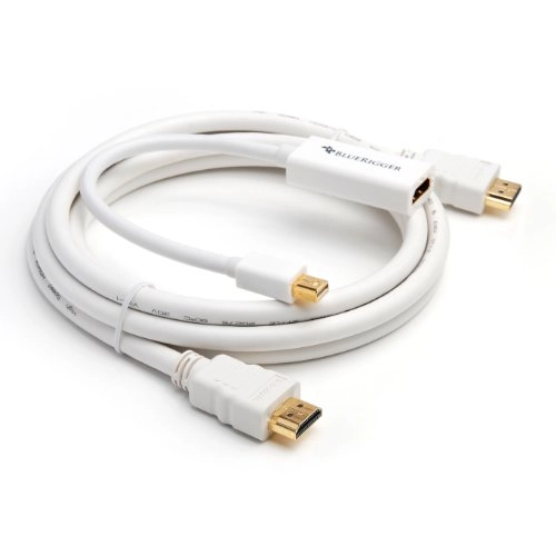 BlueRigger Bundle - Premium Mini DisplayPort (Mini DP) to HDMI Female Adapter + HDMI Cable (6 Feet / 1.8 Meters) BlueRigger Bundle - Premium Mini DisplayPort (Mini DP) to HDMI Female Adapter + HDMI Cable (6 Feet / 1.8 Meters)