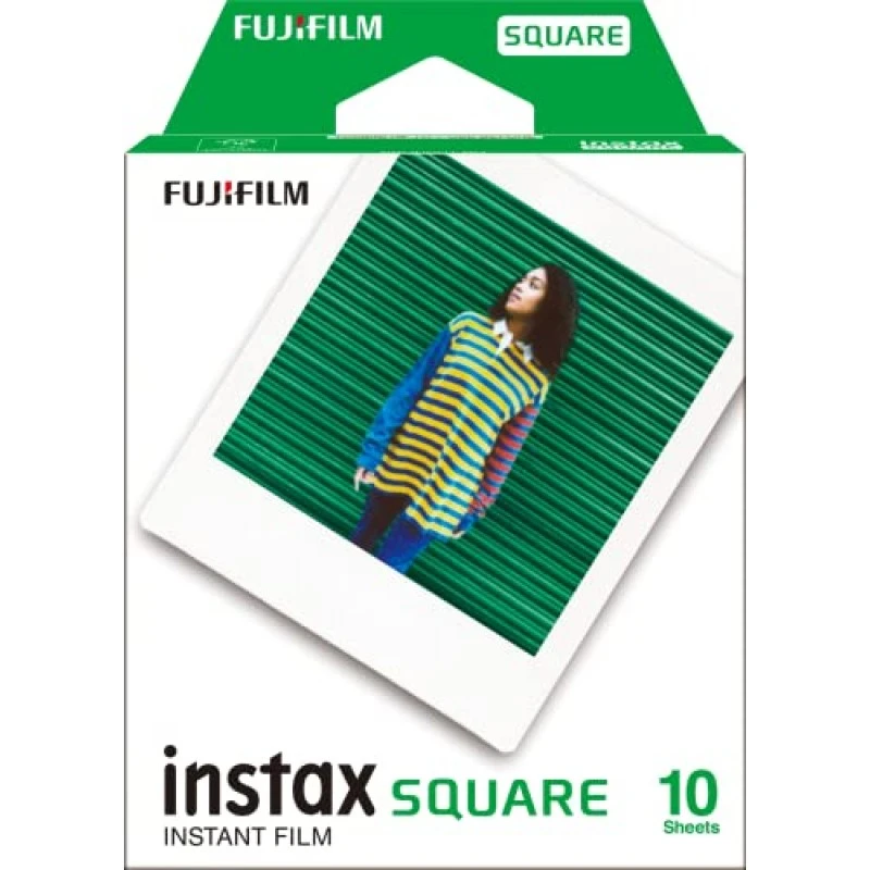 Fujifilm Instax Square Picture Format Film (20 Shots), White Fujifilm Instax Square Picture Format Film (20 Shots), White