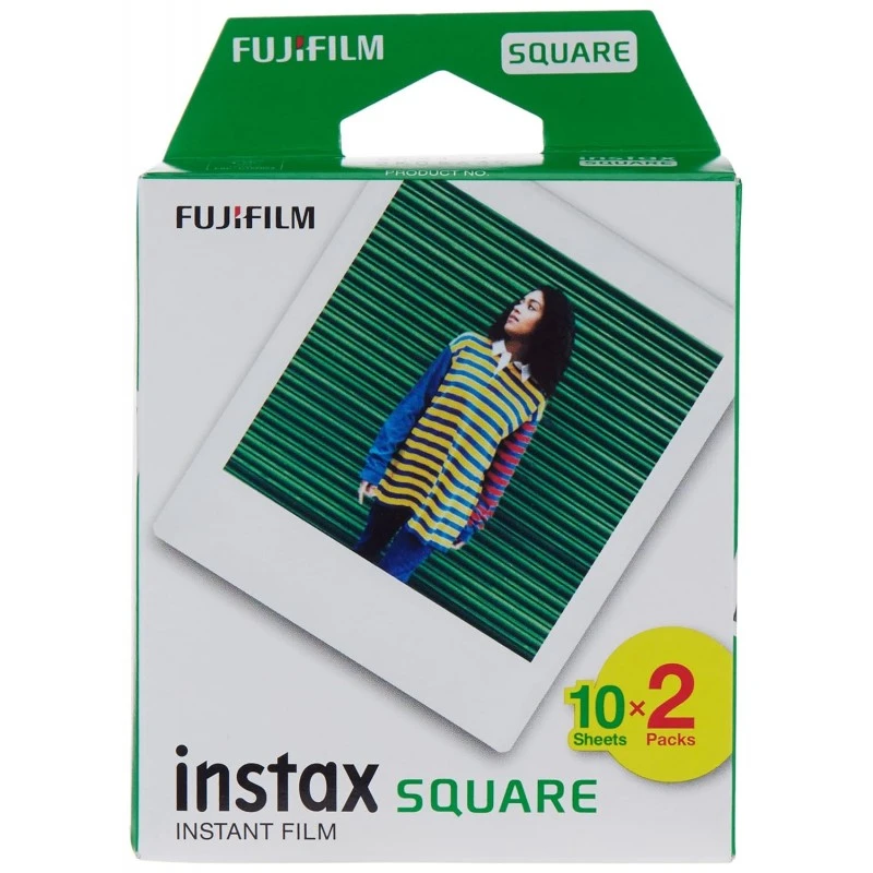 Fujifilm Instax Square Picture Format Film (20 Shots), White Fujifilm Instax Square Picture Format Film (20 Shots), White