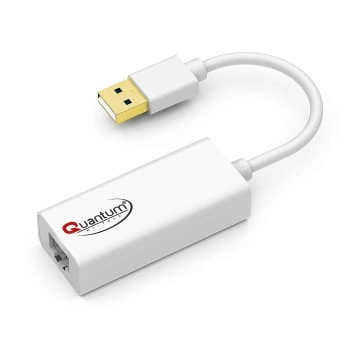 Quantum QHM8106 USB to RJ45 Ethernet LAN Adapter White