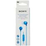 Sony MDR-EX15AP In-Ear Stereo Headphones with Mic Blue
