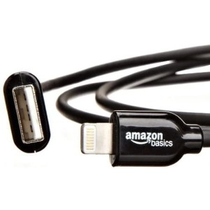 AmazonBasics Apple Certified Lightning to USB Cable - 3 Feet (0.9 Meters) - Black AmazonBasics Apple Certified Lightning to USB Cable - 3 Feet (0.9 Meters) - Black