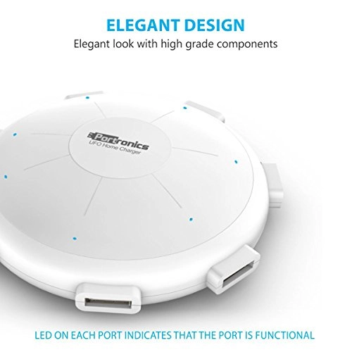 Portronics POR 343 UFO 6 Ports 8A Home Charging Station (White) Portronics POR 343 UFO 6 Ports 8A Home Charging Station (White)