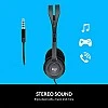 Logitech H111 Wired On Ear Headphones With Mic Black- Logitech H111 Wired On Ear Headphones With Mic Black-