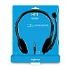 Logitech H111 Wired On Ear Headphones With Mic Black- Logitech H111 Wired On Ear Headphones With Mic Black-