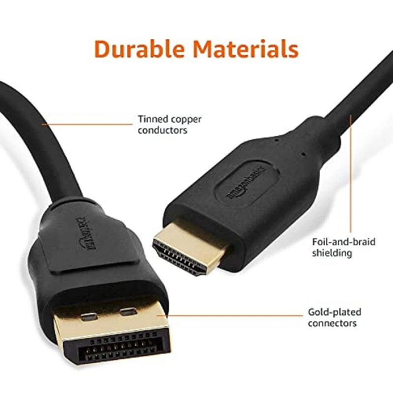 Amazon Basics 6-Ft DisplayPort to HDMI Cable (Black) Amazon Basics 6-Ft DisplayPort to HDMI Cable (Black)