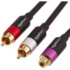 amazon basics 2-Male To 1-Female Rca Y-Splitter Adapter Cable For Dvd Player Gold amazon basics 2-Male To 1-Female Rca Y-Splitter Adapter Cable For Dvd Player Gold