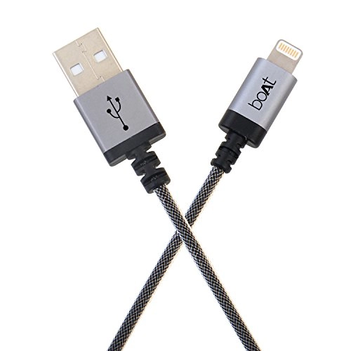 boAt LTG 500 2Mtr Data Cable (Space Grey) boAt LTG 500 2Mtr Data Cable (Space Grey)