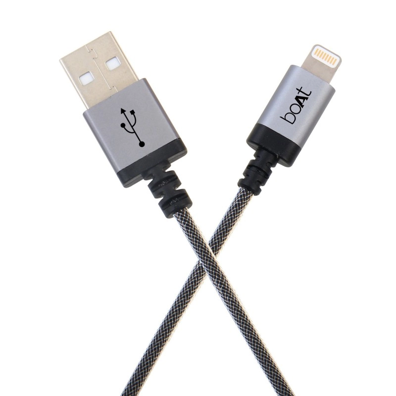 boAt LTG 500 2Mtr Data Cable (Space Grey) boAt LTG 500 2Mtr Data Cable (Space Grey)