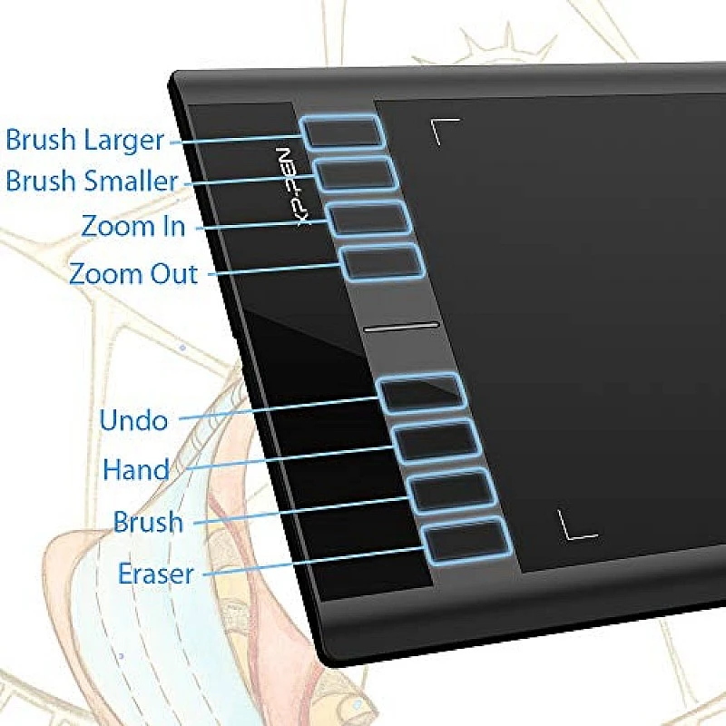 XP-Pen Star03 V2 8192 Levels of Pressure Sensitivity, Battery-Free Stylus, 8 Shortcut Keys and 8 nibs Graphics Drawing Tablet Pen (10 x6 Size) XP-Pen Star03 V2 8192 Levels of Pressure Sensitivity, Battery-Free Stylus, 8 Shortcut Keys and 8 nibs Graphics Drawing Tablet Pen (10 x6 Size)