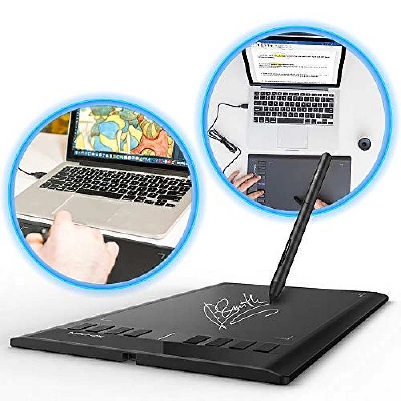 XP-Pen Star03 V2 8192 Levels of Pressure Sensitivity, Battery-Free Stylus, 8 Shortcut Keys and 8 nibs Graphics Drawing Tablet Pen (10 x6 Size) XP-Pen Star03 V2 8192 Levels of Pressure Sensitivity, Battery-Free Stylus, 8 Shortcut Keys and 8 nibs Graphics Drawing Tablet Pen (10 x6 Size)