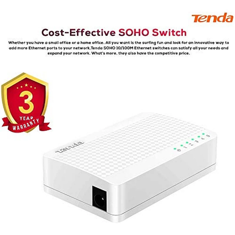 Tenda S108 8-Port Desktop Switch (White) Tenda S108 8-Port Desktop Switch (White)