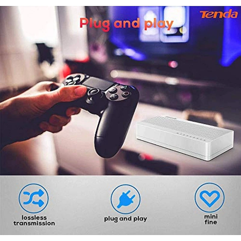 Tenda S108 8-Port Desktop Switch (White) Tenda S108 8-Port Desktop Switch (White)