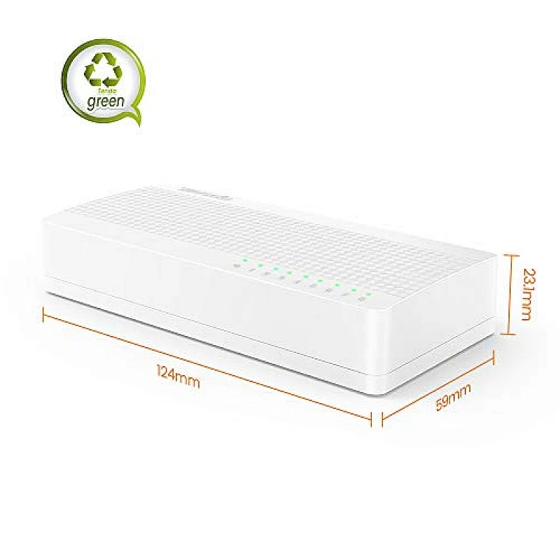 Tenda S108 8-Port Desktop Switch (White) Tenda S108 8-Port Desktop Switch (White)