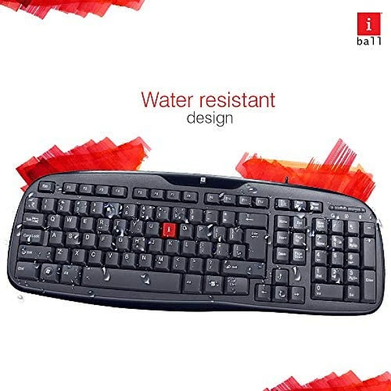 iBall Wintop Soft Key Keyboard and Mouse Combo with Water Resistant Design Black Keyboard- iBall Wintop Soft Key Keyboard and Mouse Combo with Water Resistant Design Black Keyboard-
