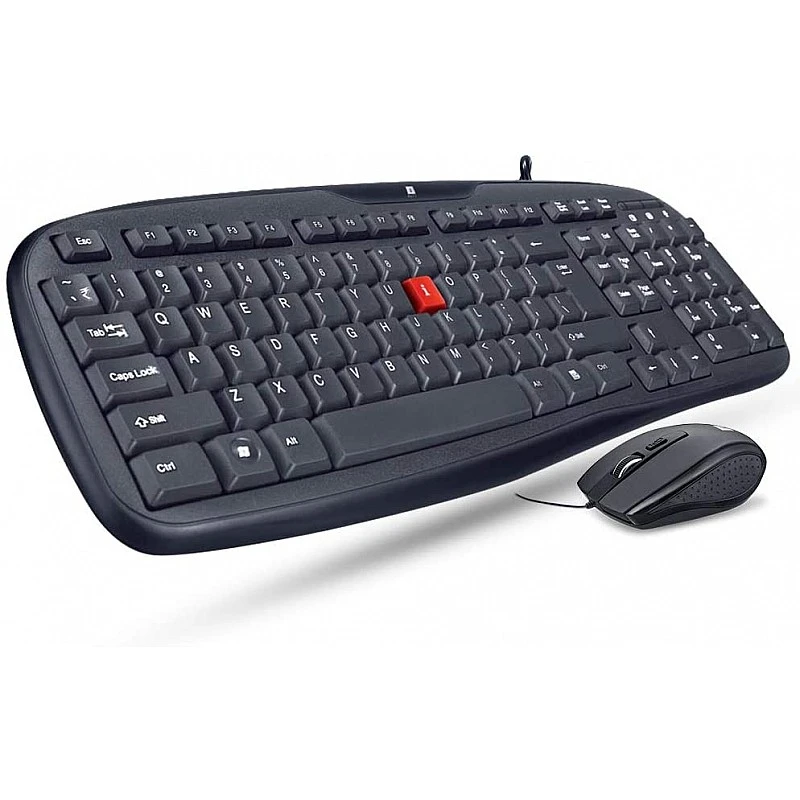 iBall Wintop Soft Key Keyboard and Mouse Combo with Water Resistant Design Black Keyboard- iBall Wintop Soft Key Keyboard and Mouse Combo with Water Resistant Design Black Keyboard-